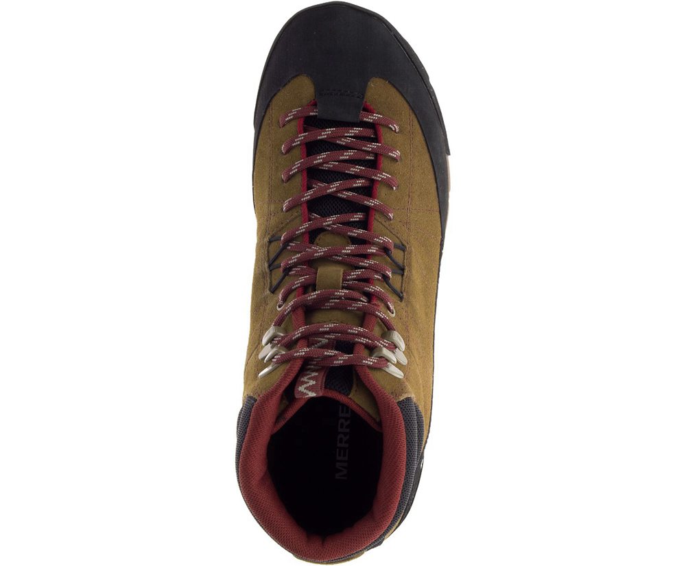 Botas Homem - Merrell Catalyst Mid Suede Waterproof - Marrom/Pretas - WTA385209